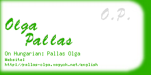 olga pallas business card